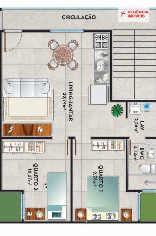 Apartamento à venda com 2 quartos, 69m² - Foto 2