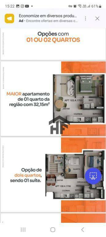 Apartamento à venda com 1 quarto, 32m² - Foto 11