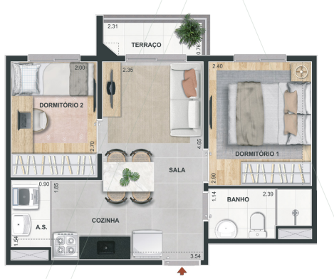 Apartamento à venda com 2 quartos, 34m² - Foto 33