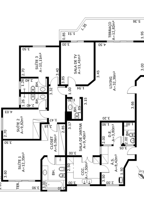 Apartamento à venda com 4 quartos, 172m² - Foto 2