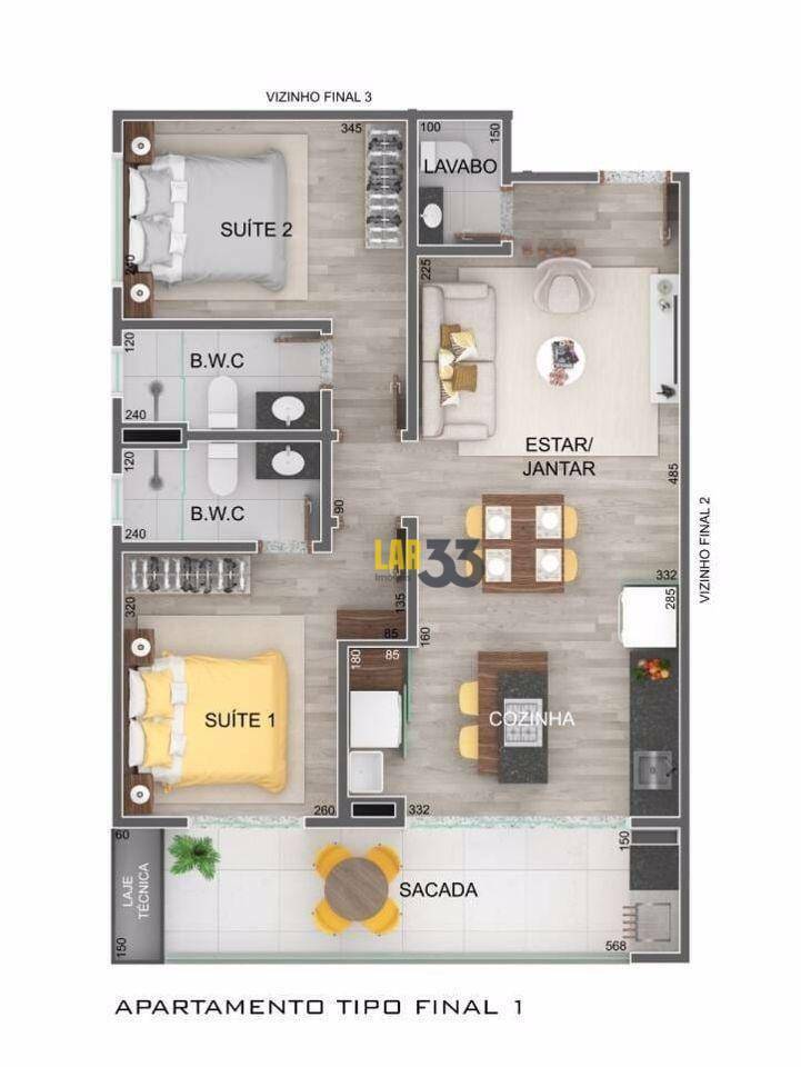 Apartamento à venda com 2 quartos, 70m² - Foto 11