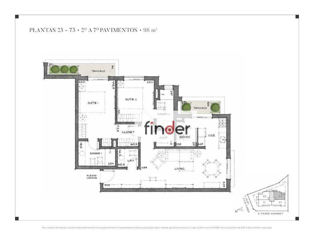 Apartamento à venda com 2 quartos, 100m² - Foto 57