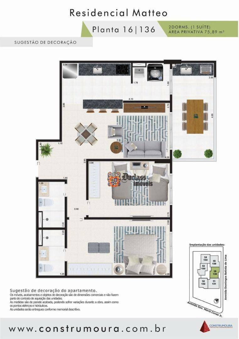 Apartamento à venda com 2 quartos, 75m² - Foto 13