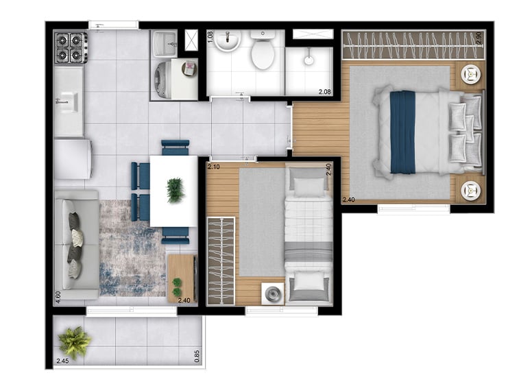 Apartamento à venda com 2 quartos, 31m² - Foto 18