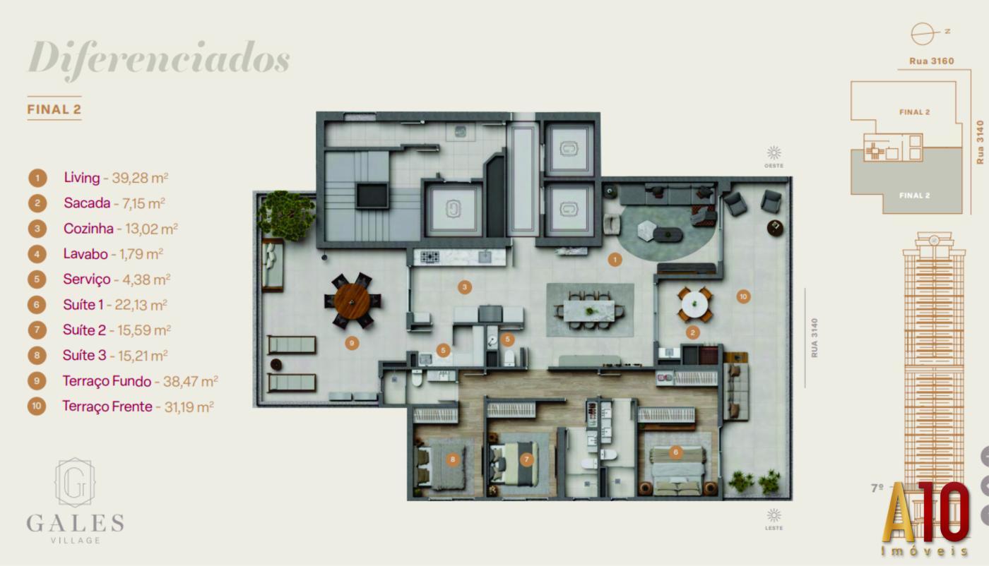 Apartamento à venda com 3 quartos, 231m² - Foto 19