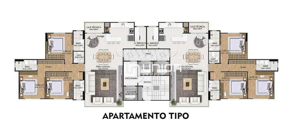 Apartamento à venda com 3 quartos, 294m² - Foto 5