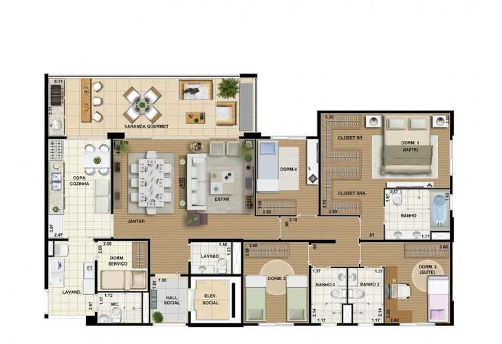 Apartamento à venda com 4 quartos, 145m² - Foto 11