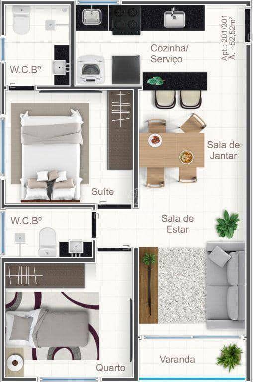 Apartamento à venda com 2 quartos, 51m² - Foto 8