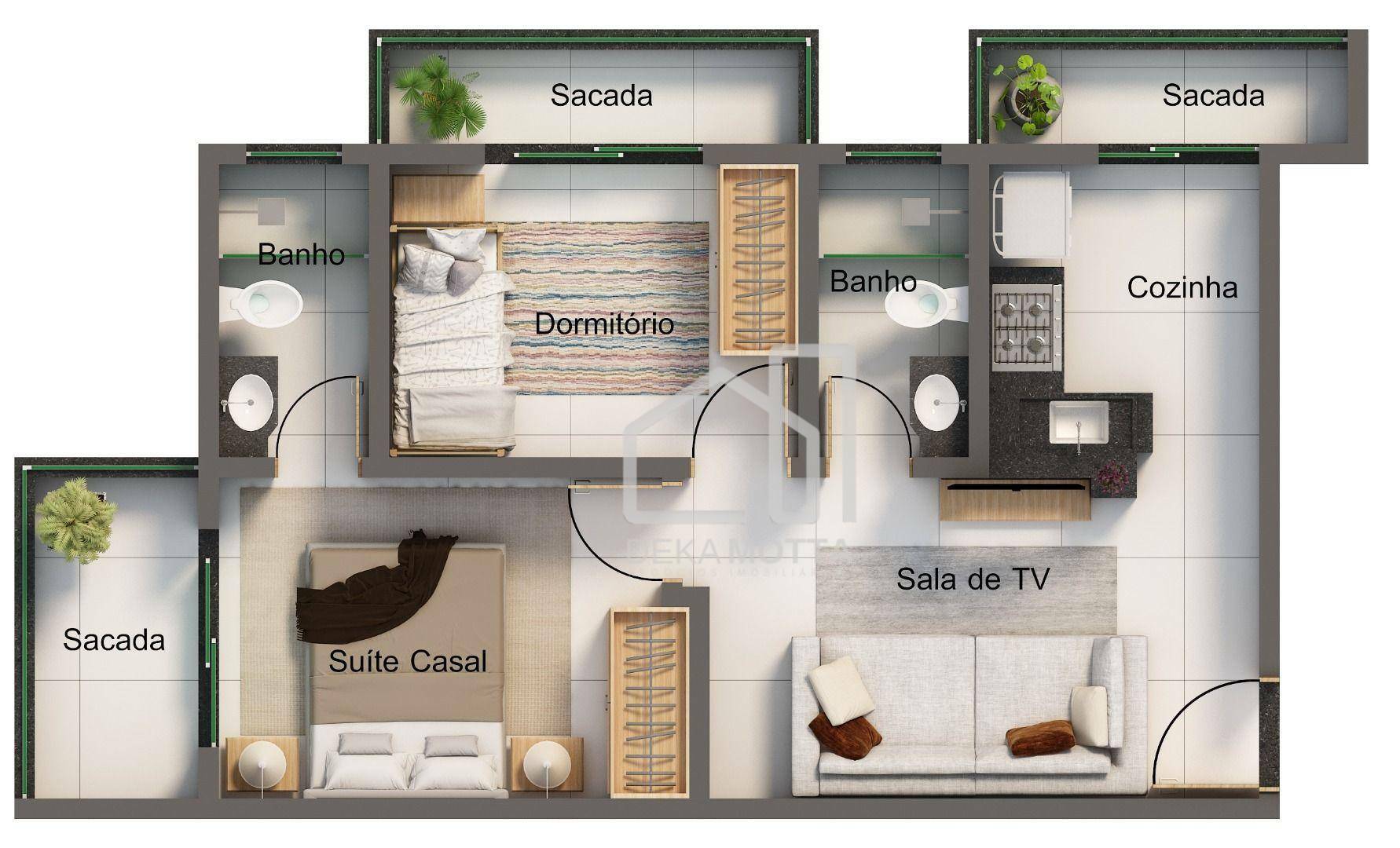 Apartamento à venda com 2 quartos, 47m² - Foto 4