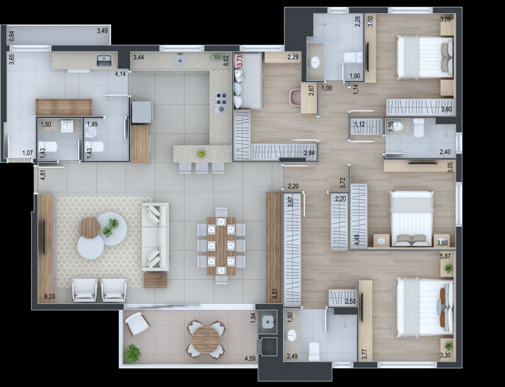 Apartamento à venda com 3 quartos, 171m² - Foto 39