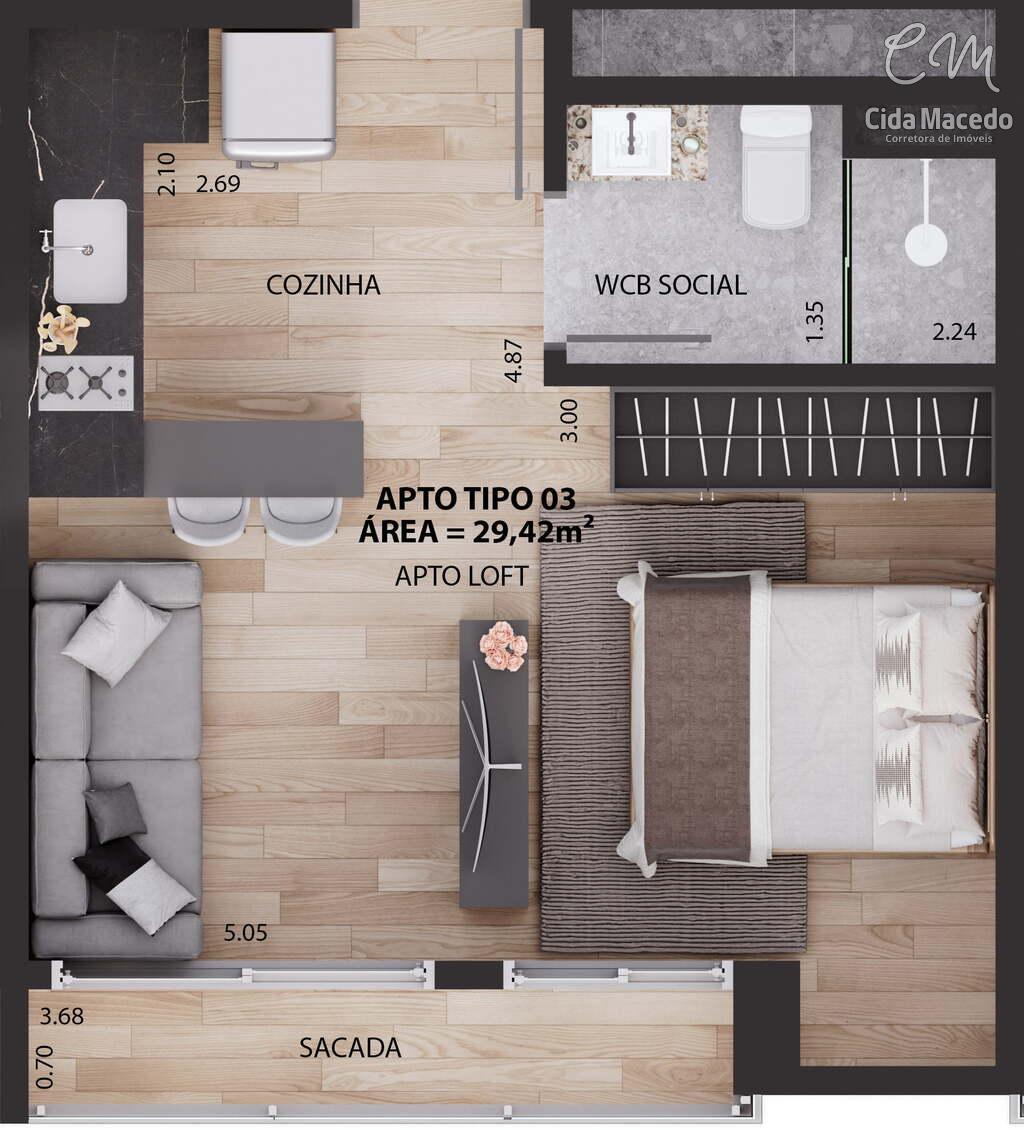 Apartamento à venda com 1 quarto, 29m² - Foto 42