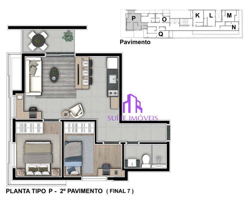 Apartamento à venda com 2 quartos, 49m² - Foto 19