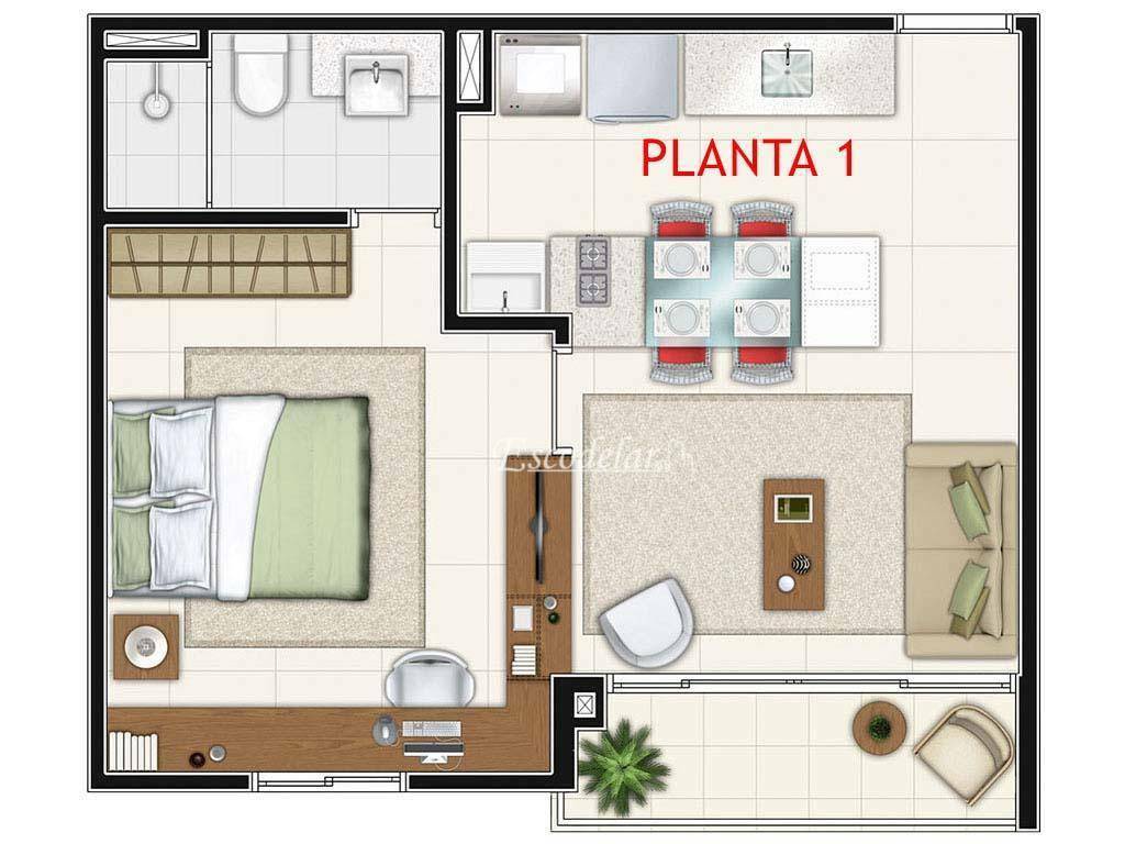 Kitnet e Studio à venda com 1 quarto, 42m² - Foto 9