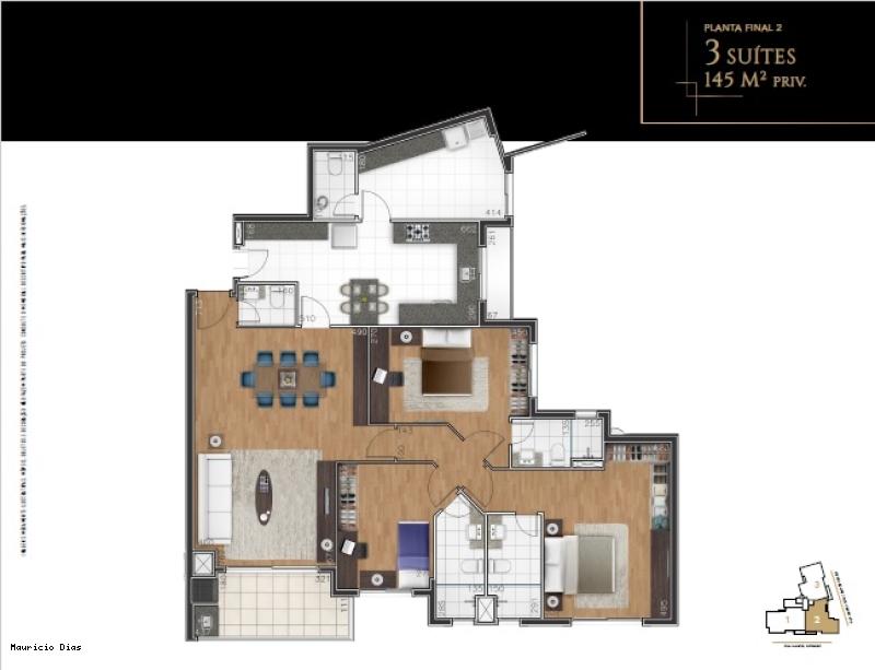 Apartamento à venda com 3 quartos, 145m² - Foto 19