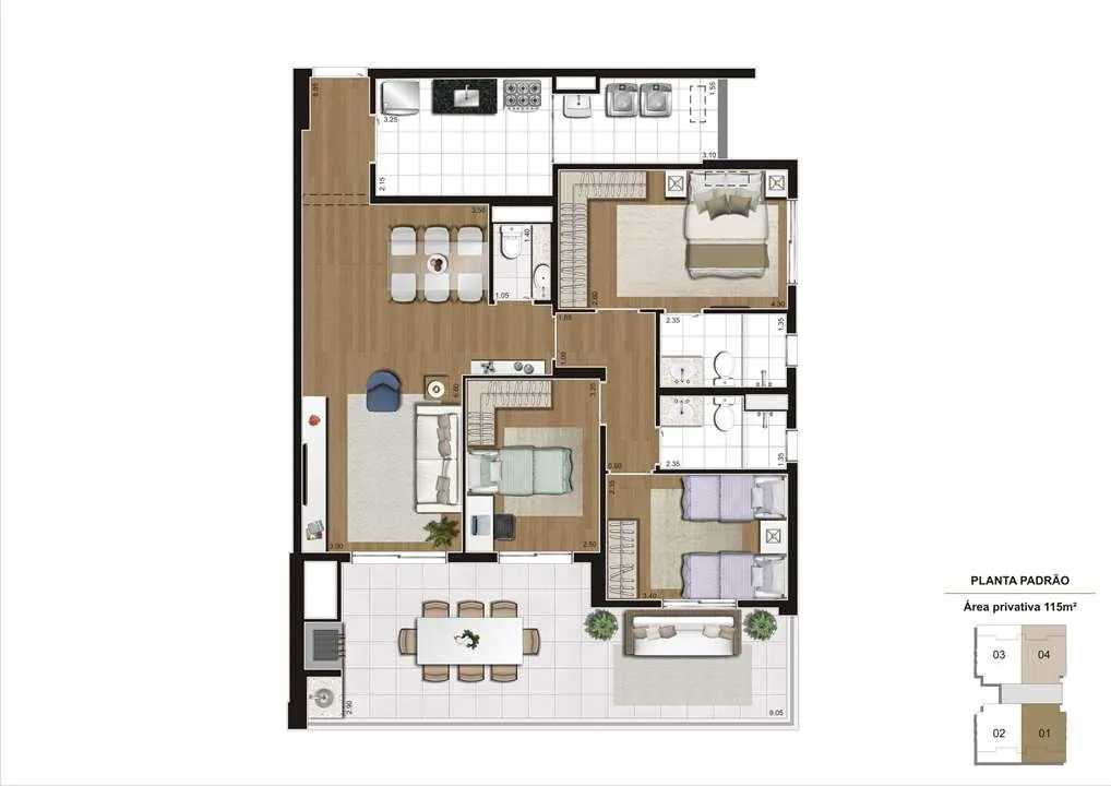 Apartamento à venda com 3 quartos, 115m² - Foto 6