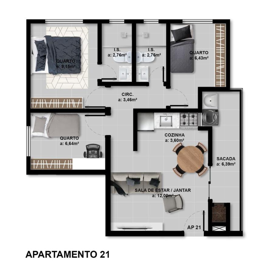 Apartamento à venda com 3 quartos, 65m² - Foto 10