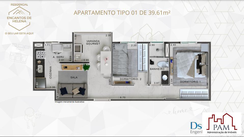 Apartamento à venda com 2 quartos, 39m² - Foto 17