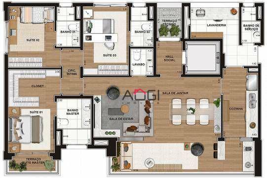 Apartamento à venda com 3 quartos, 150m² - Foto 11