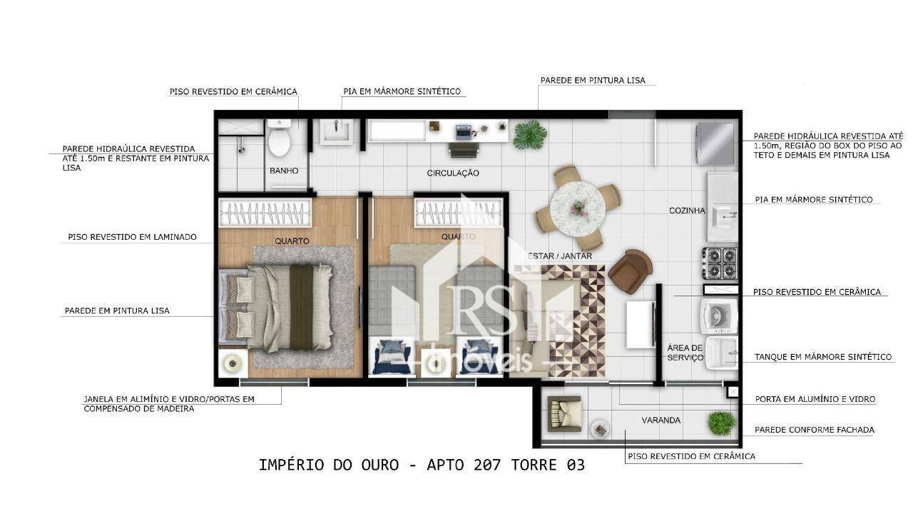 Apartamento à venda com 2 quartos, 43m² - Foto 15