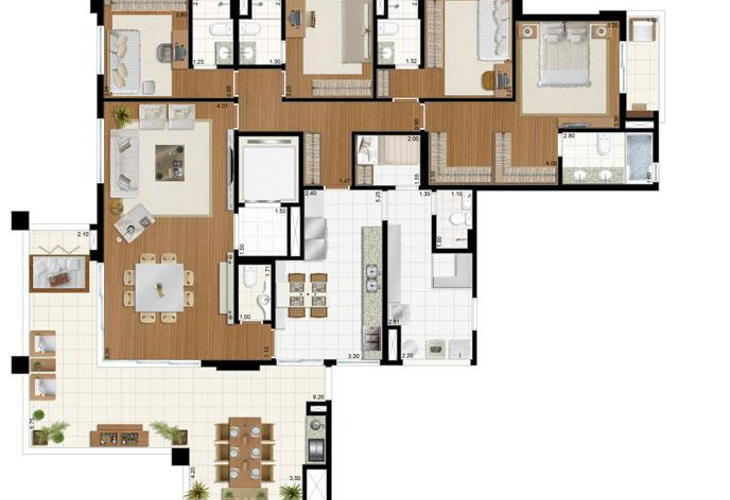 Apartamento à venda com 4 quartos, 213m² - Foto 7