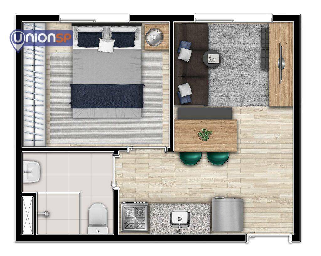 Apartamento à venda com 1 quarto, 25m² - Foto 7