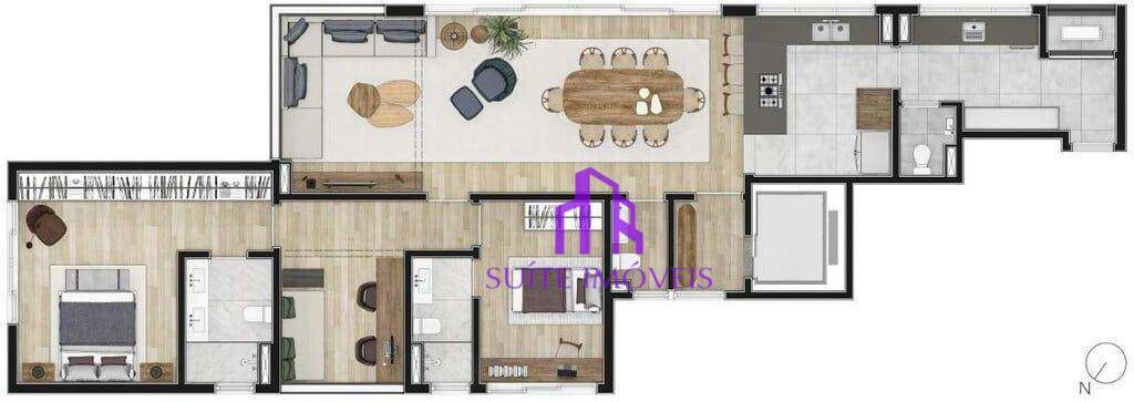 Apartamento à venda com 3 quartos, 194m² - Foto 29