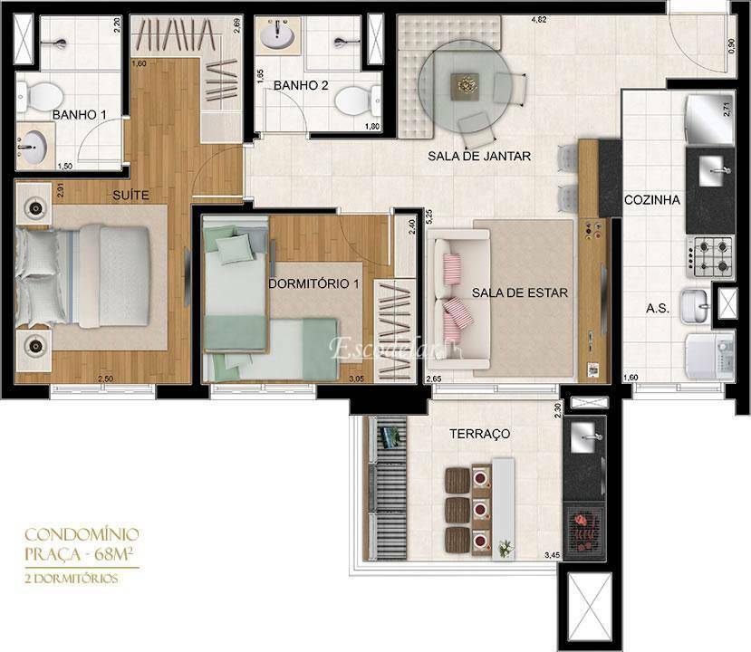 Apartamento à venda com 2 quartos, 68m² - Foto 12