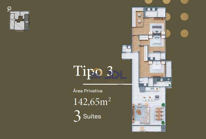 Apartamento à venda com 3 quartos, 142m² - Foto 7