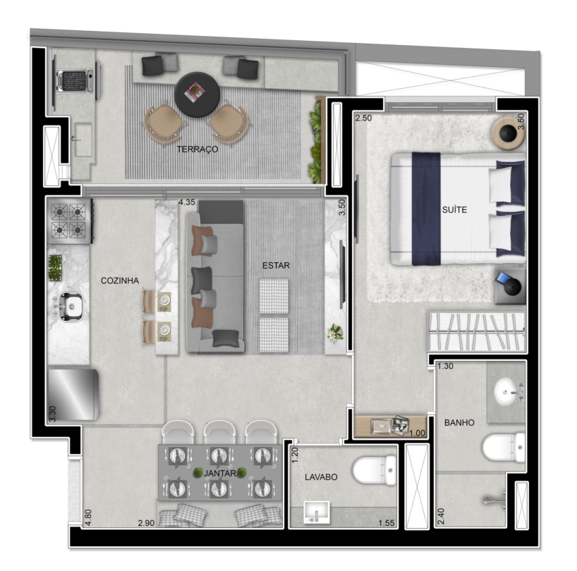 Apartamento à venda com 1 quarto, 50m² - Foto 17