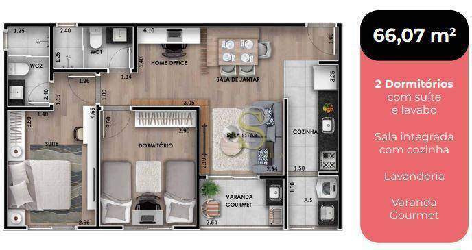 Apartamento à venda com 2 quartos, 46m² - Foto 21