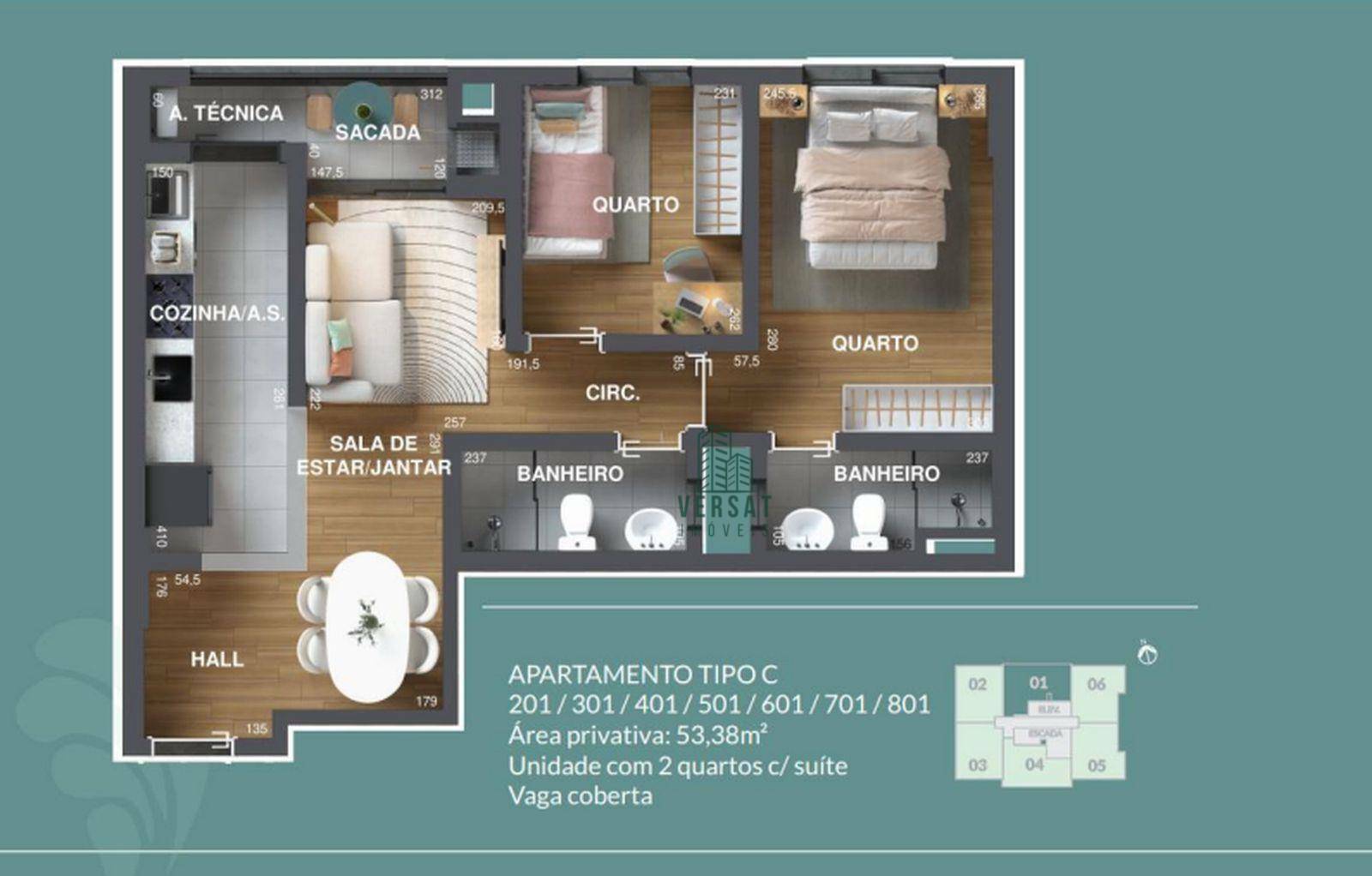 Apartamento à venda com 2 quartos, 53m² - Foto 23