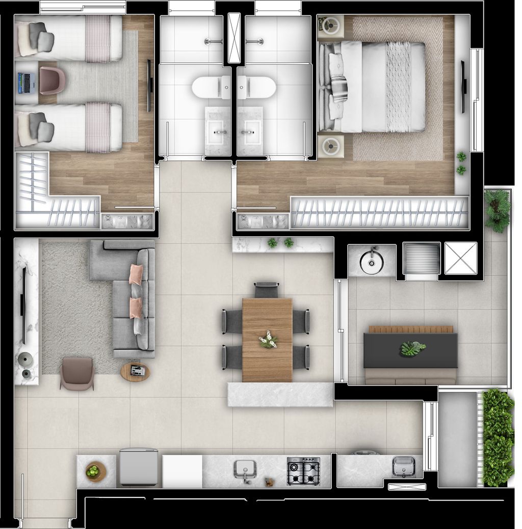 Apartamento à venda com 2 quartos, 191m² - Foto 34