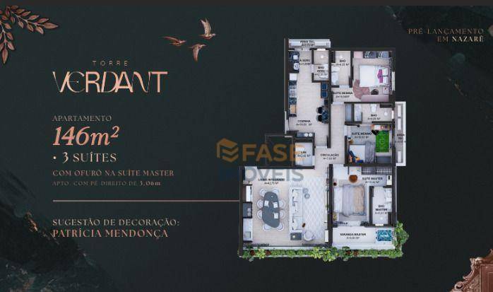 Apartamento à venda com 3 quartos, 146m² - Foto 2