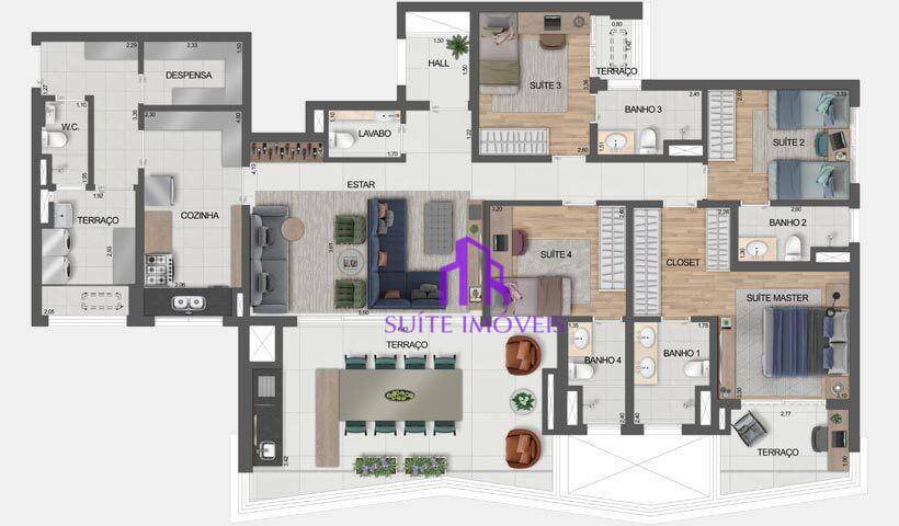 Apartamento à venda com 3 quartos, 120m² - Foto 30