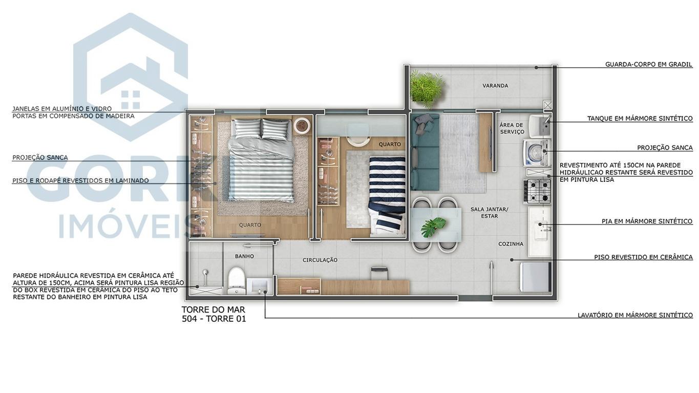 Apartamento à venda com 2 quartos, 39m² - Foto 19