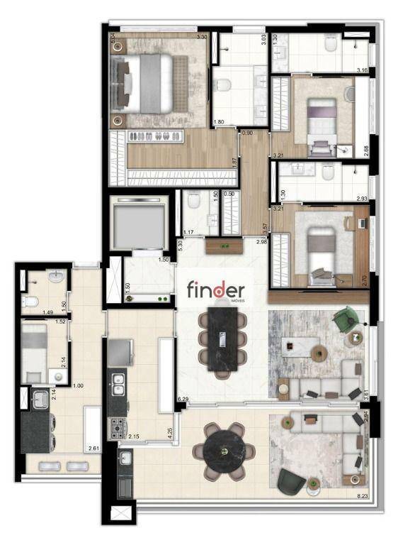 Apartamento à venda com 3 quartos, 156m² - Foto 22