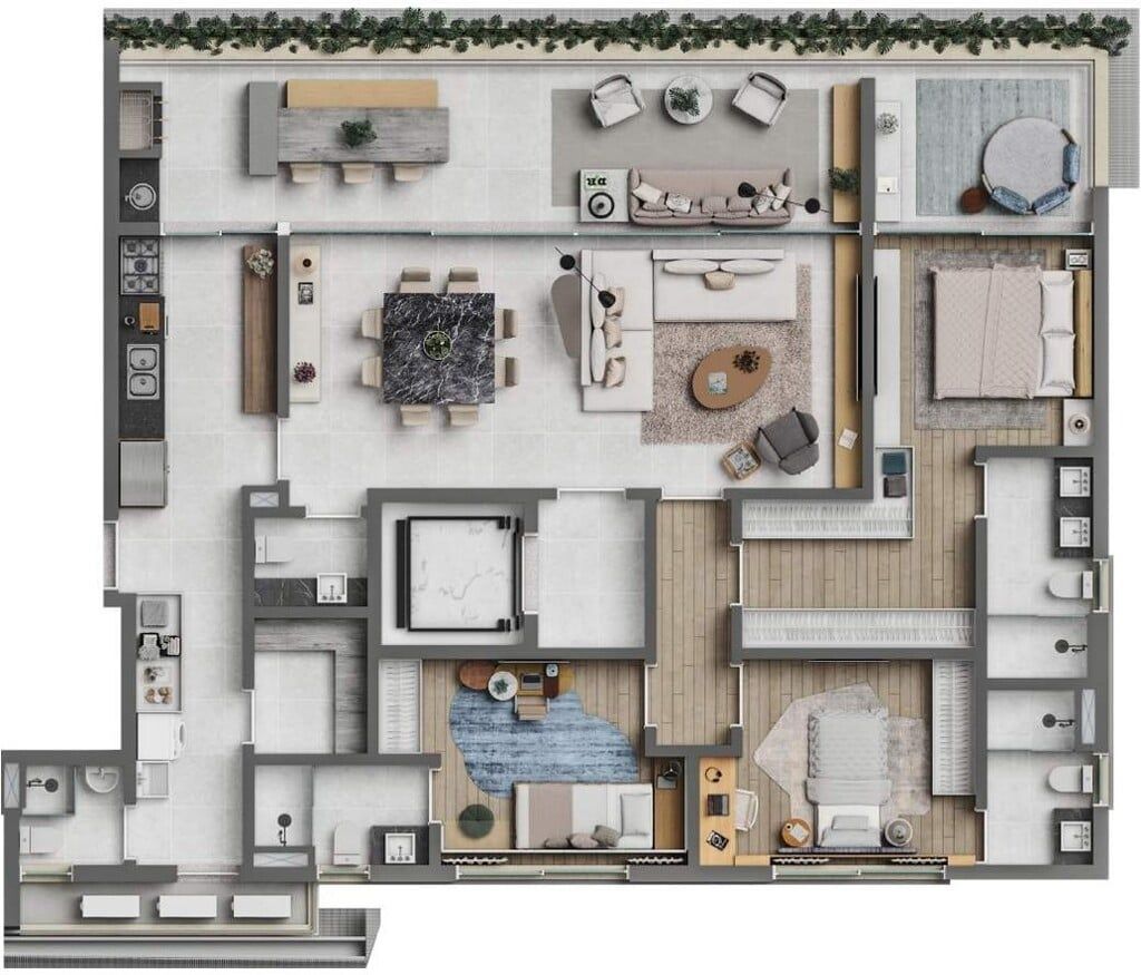 Apartamento à venda com 3 quartos, 336m² - Foto 3