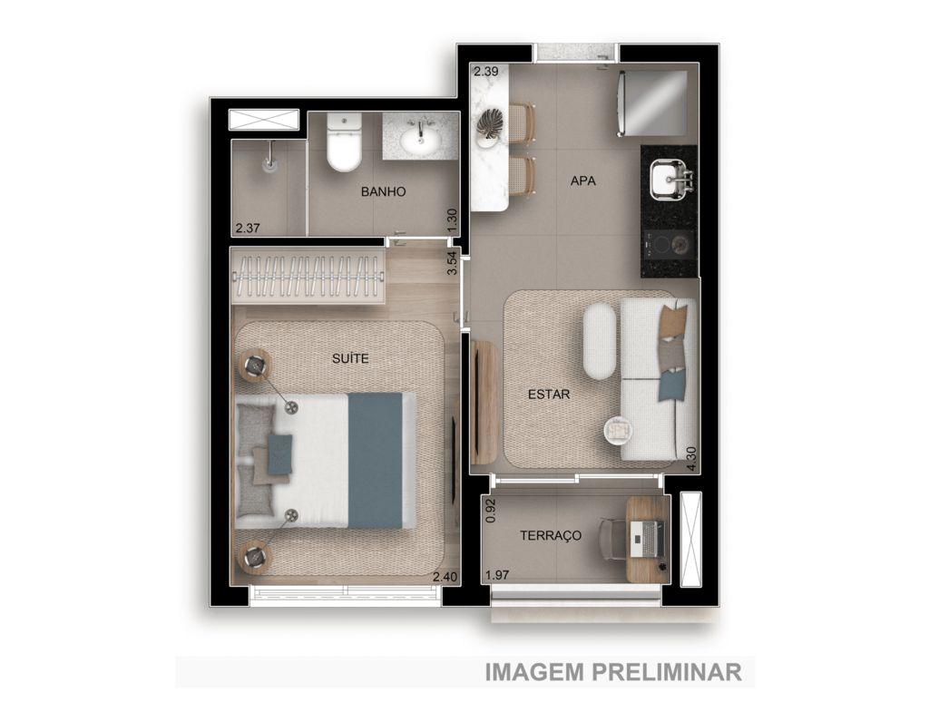 Apartamento à venda com 1 quarto, 28m² - Foto 8