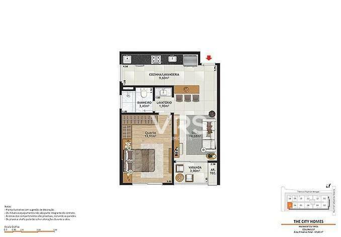 Apartamento à venda com 1 quarto, 47m² - Foto 20