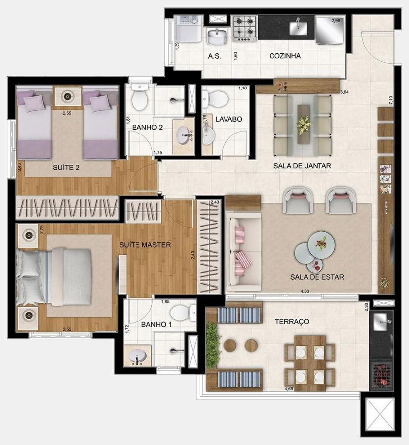 Apartamento à venda com 3 quartos, 106m² - Foto 33