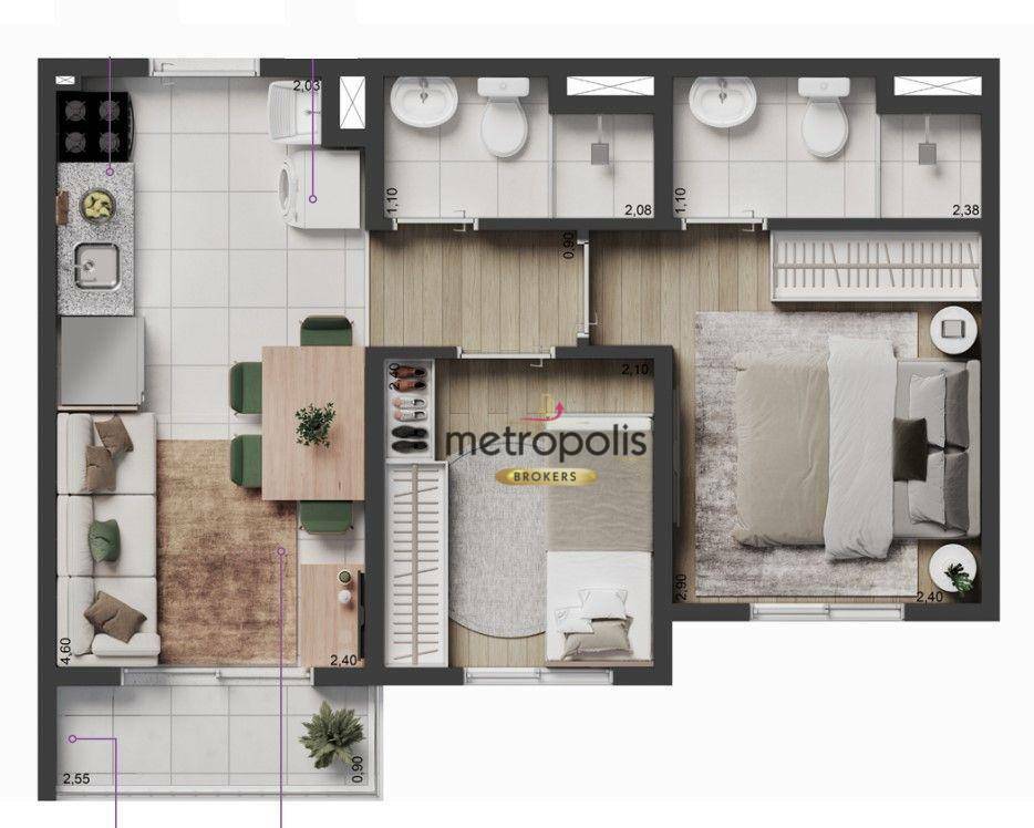 Apartamento à venda com 2 quartos, 37m² - Foto 27