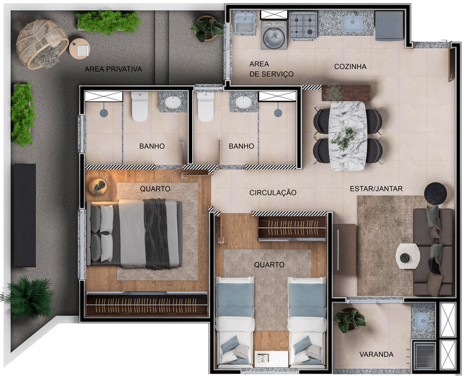 Apartamento à venda com 2 quartos, 62m² - Foto 23