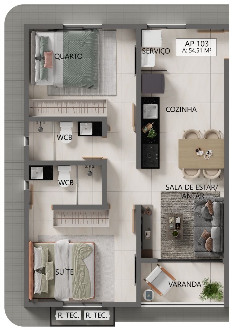 Apartamento à venda com 2 quartos, 62m² - Foto 11