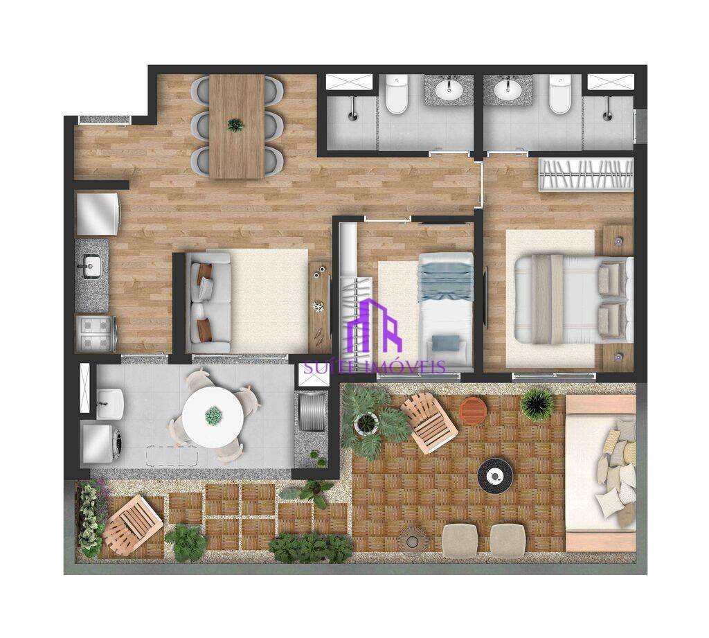 Apartamento à venda com 2 quartos, 46m² - Foto 2