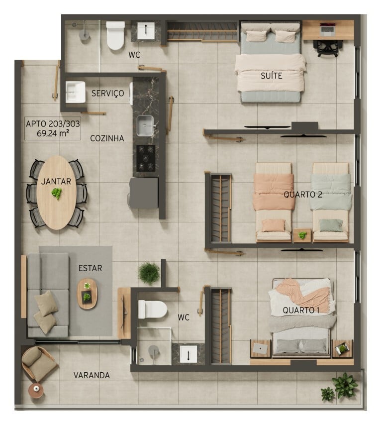 Apartamento à venda com 3 quartos, 82m² - Foto 43