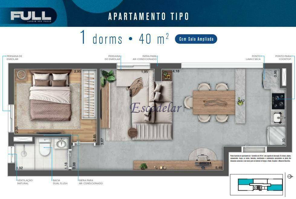 Apartamento à venda com 2 quartos, 55m² - Foto 19