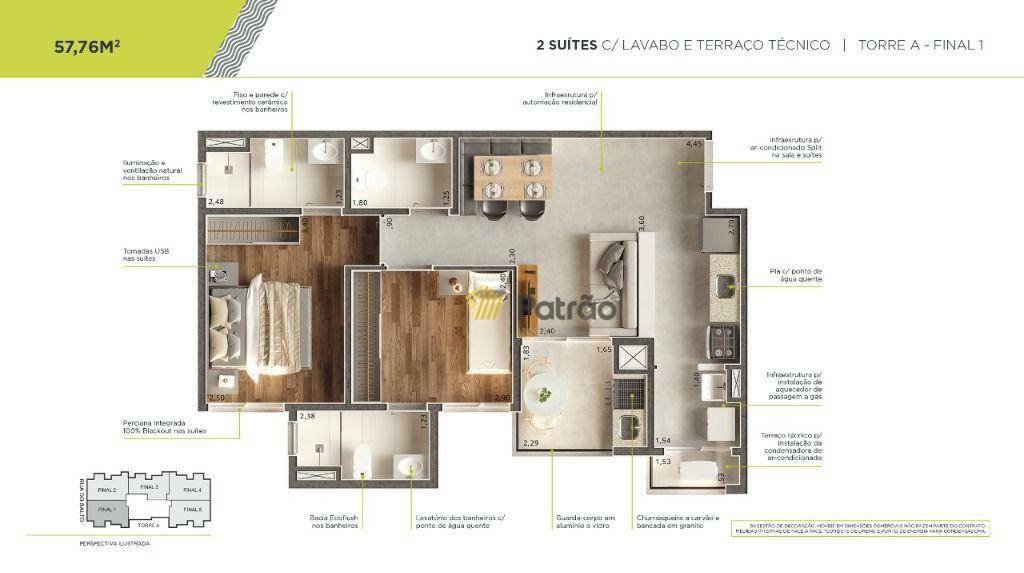 Apartamento à venda com 2 quartos, 58m² - Foto 16