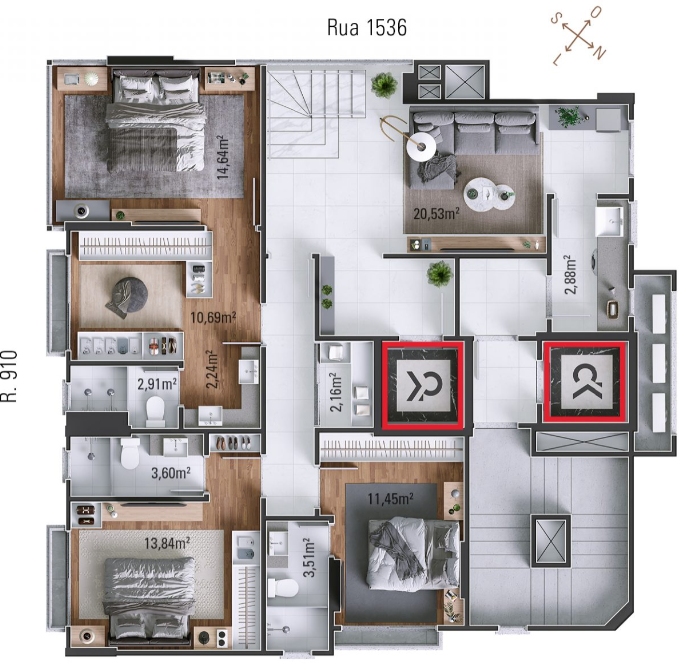 Apartamento à venda com 3 quartos, 172m² - Foto 9