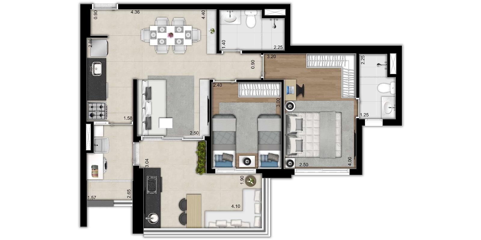 Apartamento à venda com 2 quartos, 68m² - Foto 7