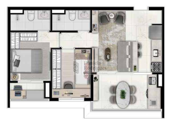 Apartamento à venda com 2 quartos, 54m² - Foto 6